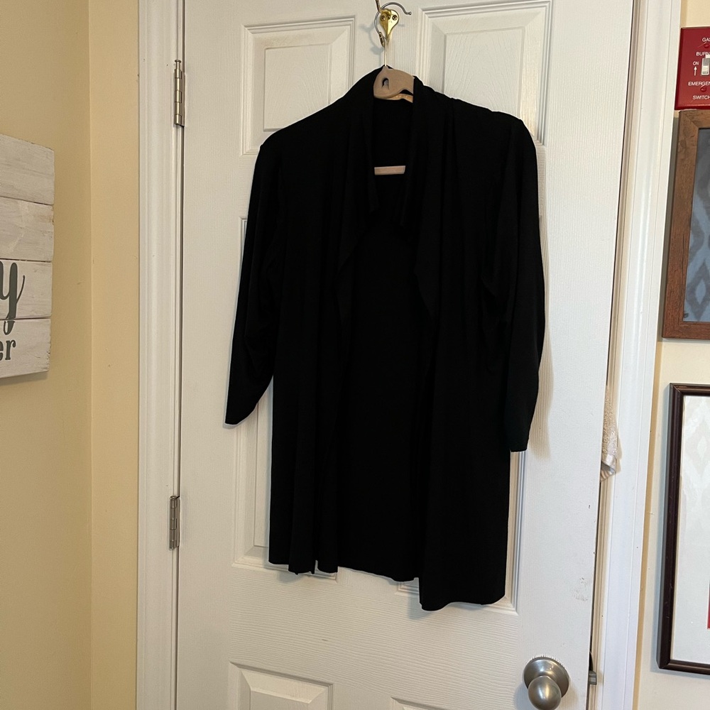 Gender Bias light weight comfy staple black jacket with 3/4 sleeves